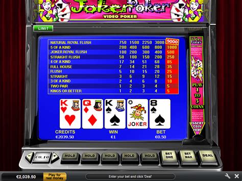joker poker slot machine odds